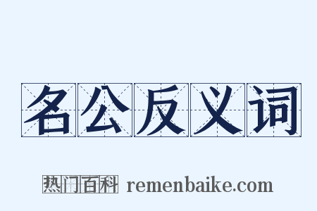 名公反义词是什么意思的图片